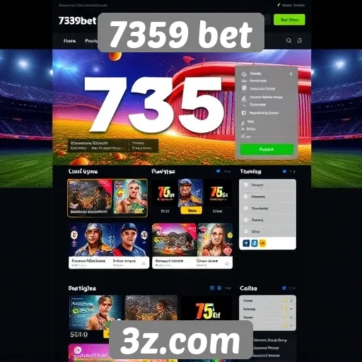 Usabilidade e design do site 7359 bet